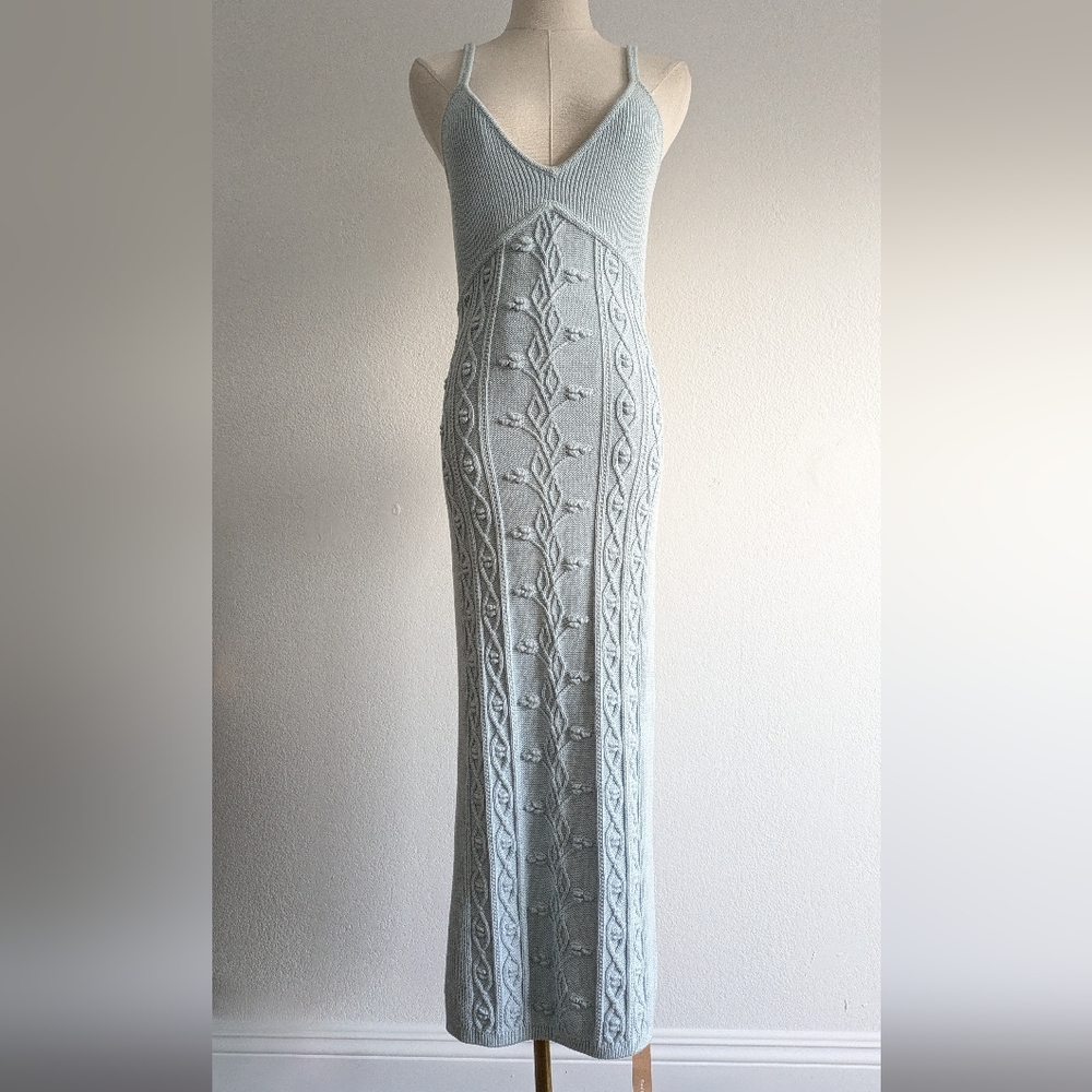 Reformation Elegant Knit Maxi Dress in Light Blue - Picture 8 of 9